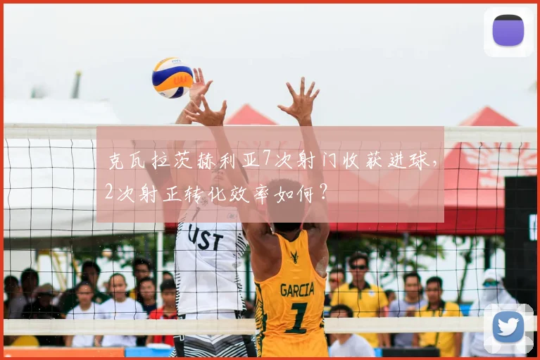 克瓦拉茨赫利亚7次射门收获进球,2次射正转化效率如何?
